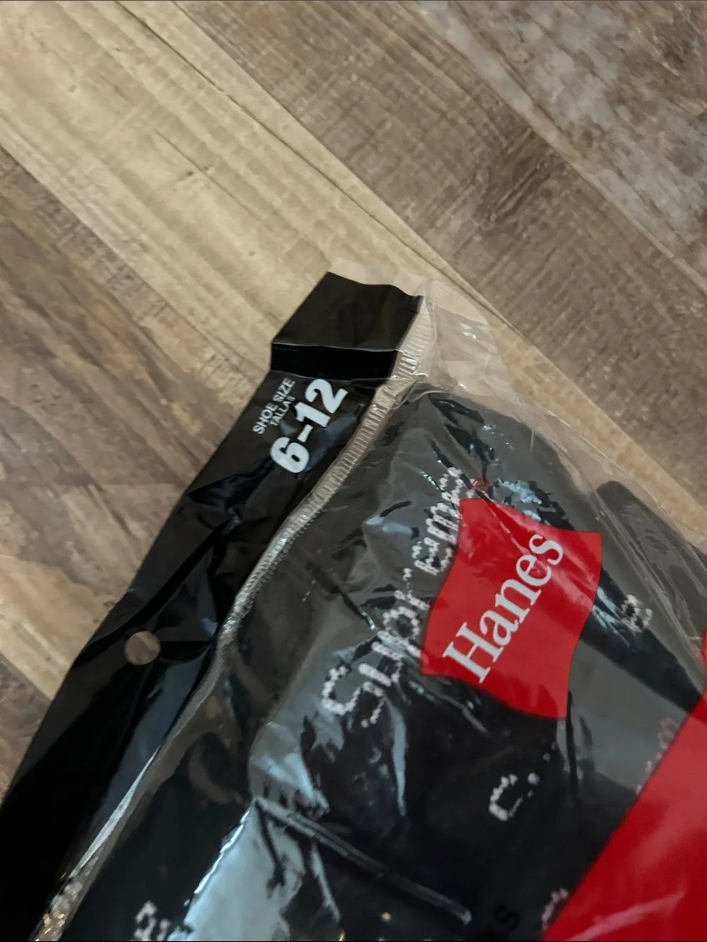 Supreme Black Crew Socks with Subtle Red Accent